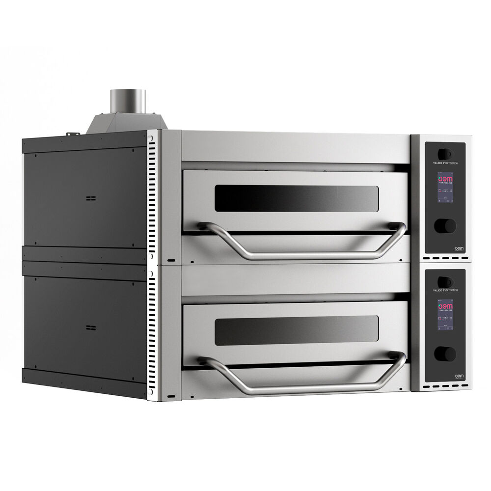 Pizza oven Metos Valido 1235LA DG Pro with two chambers opening upwards