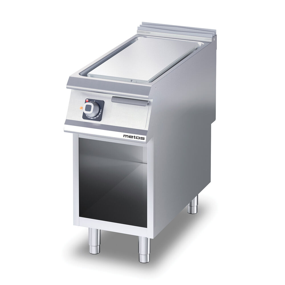 Griddle smooth Metos Diamante D72/25SFTEA with open cupboard