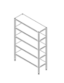 5-shelf rack 1200x500x1800 mm OUTLET